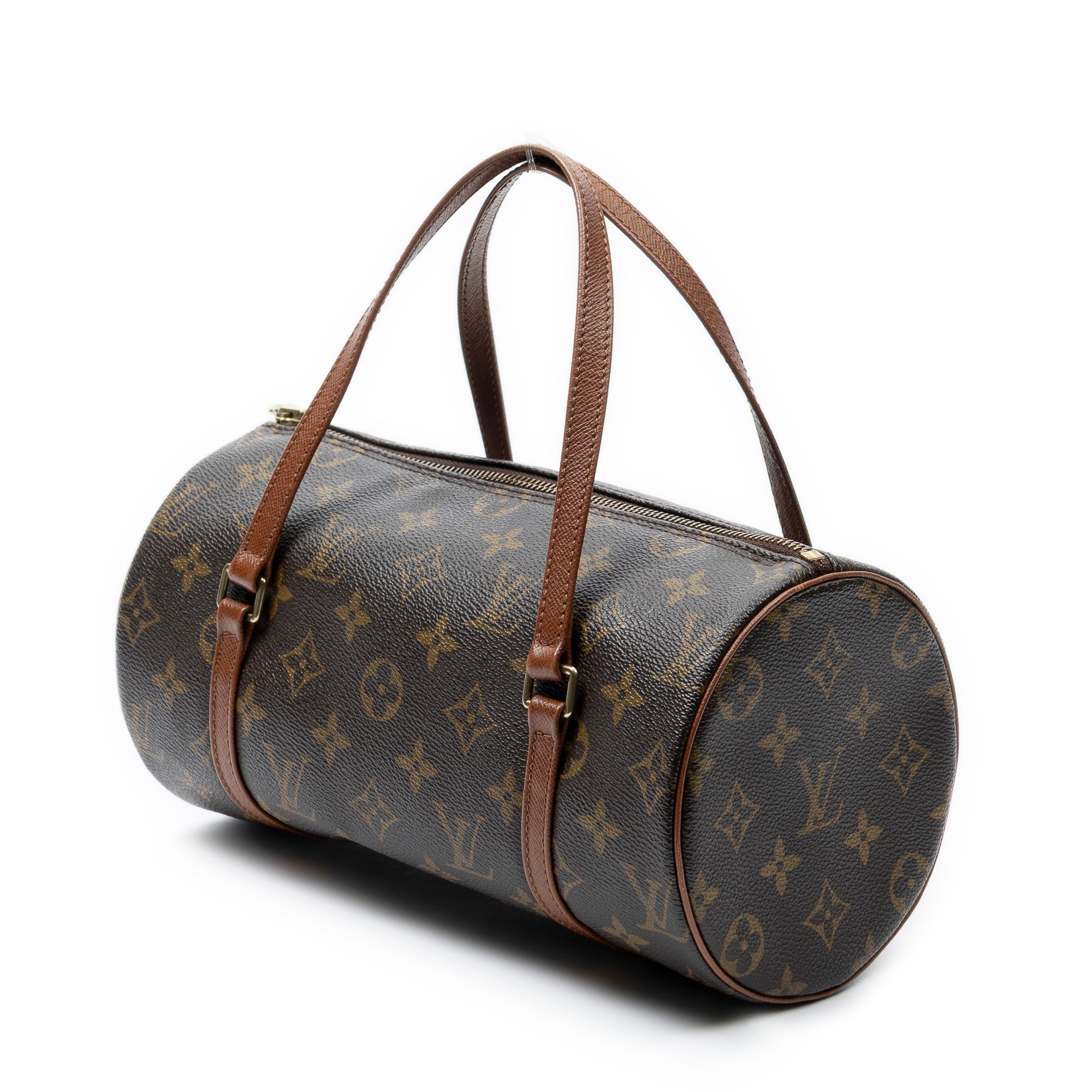 Handbag Papillon 26 Brown Monogram Canvas