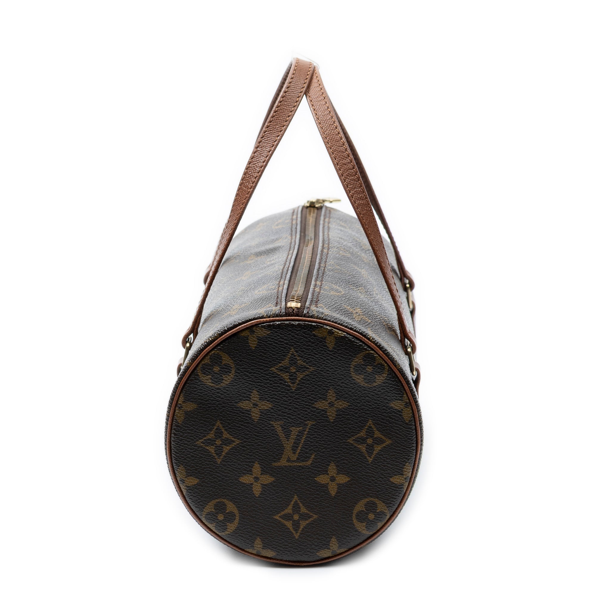 Handbag Papillon 26 Brown Monogram Canvas