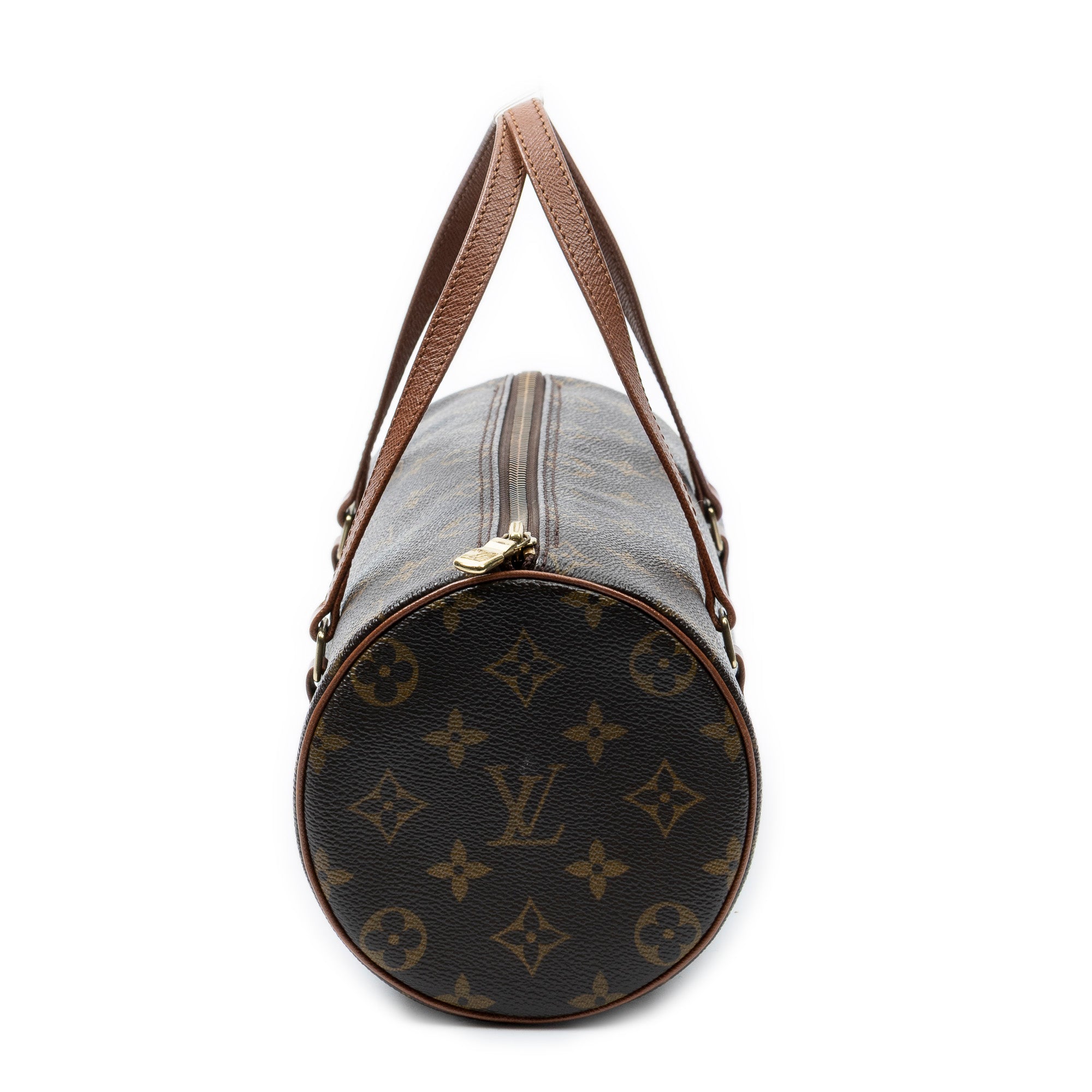 Handbag Papillon 26 Brown Monogram Canvas