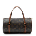 Handbag Papillon 26 Brown Monogram Canvas