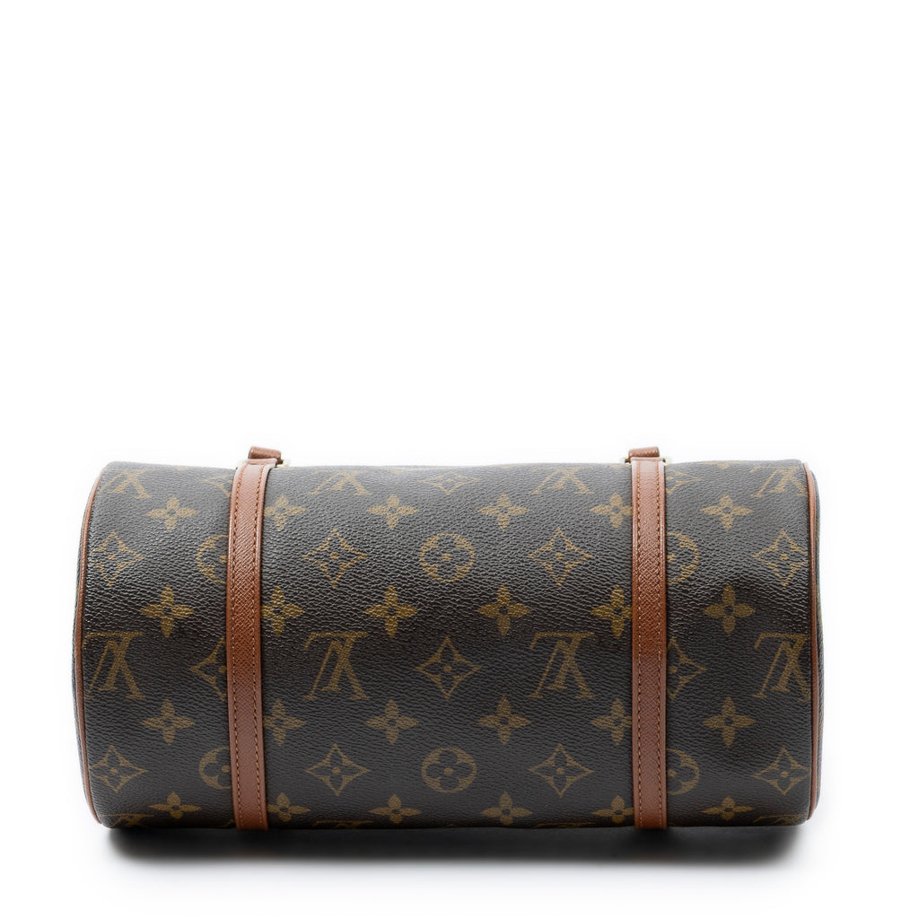Handbag Papillon 26 Brown Monogram Canvas