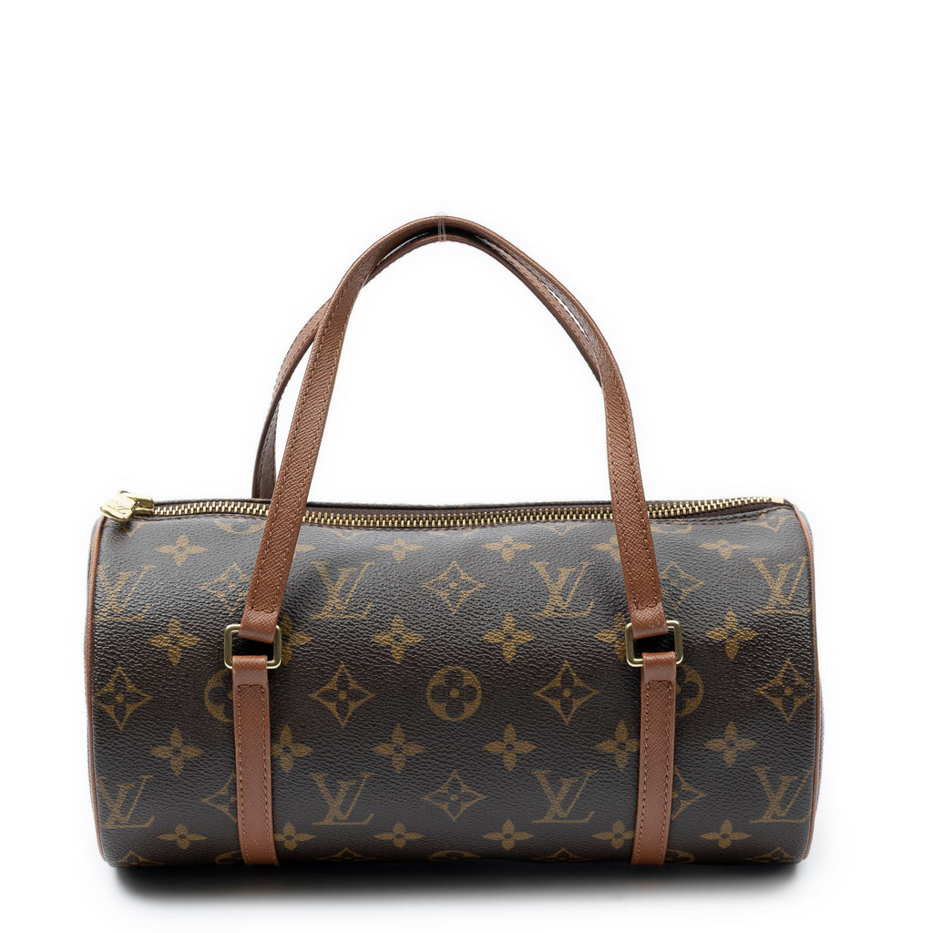 Handbag Papillon 26 Brown Monogram Canvas