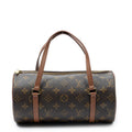 Handbag Papillon 26 Brown Monogram Canvas