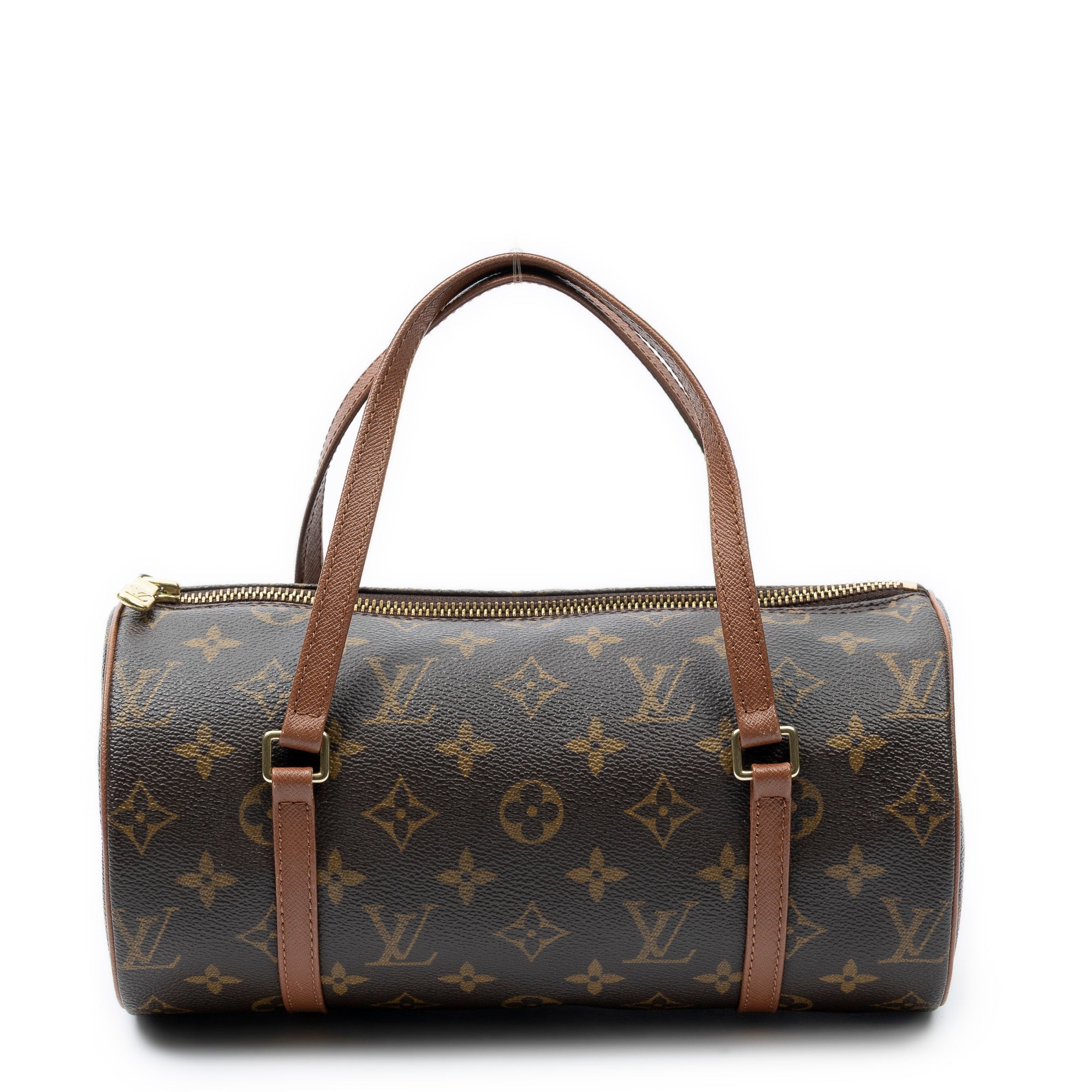 Handbag Papillon 26 Brown Monogram Canvas