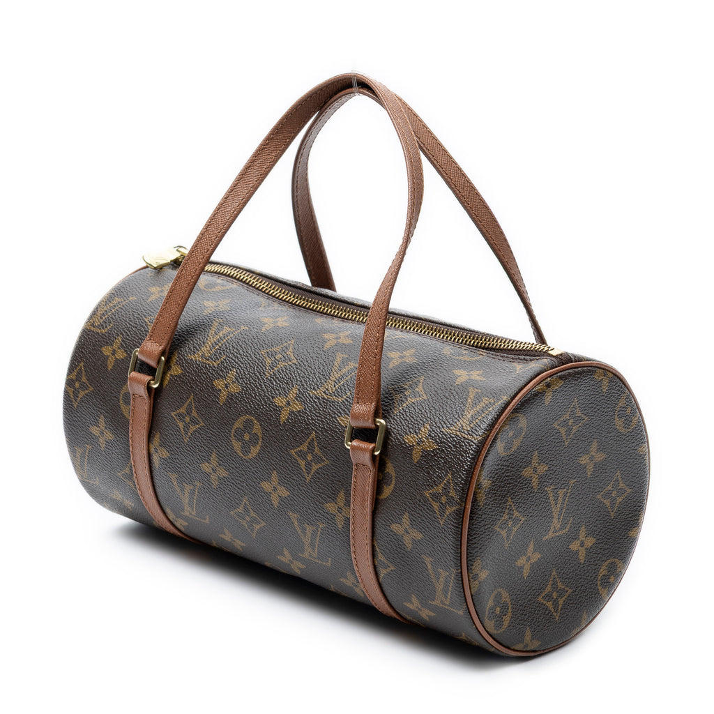 Handbag Papillon 26 Brown Monogram Canvas