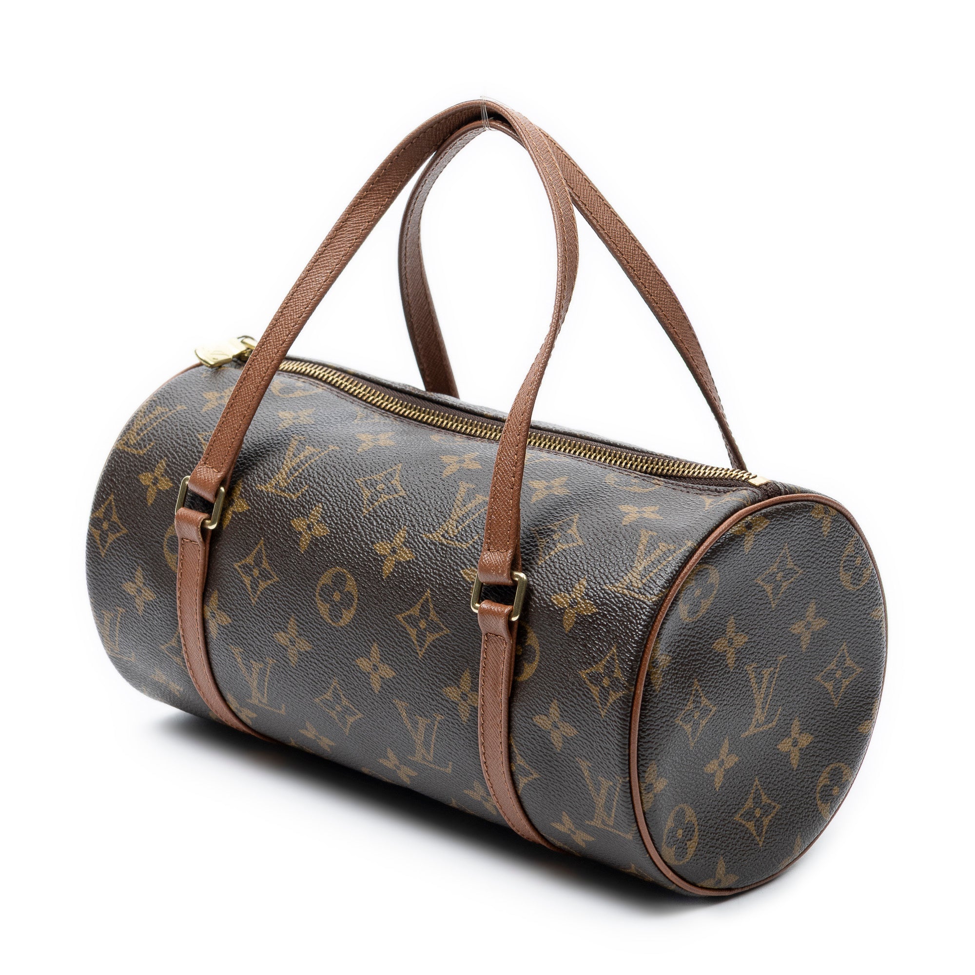 Handbag Papillon 26 Brown Monogram Canvas