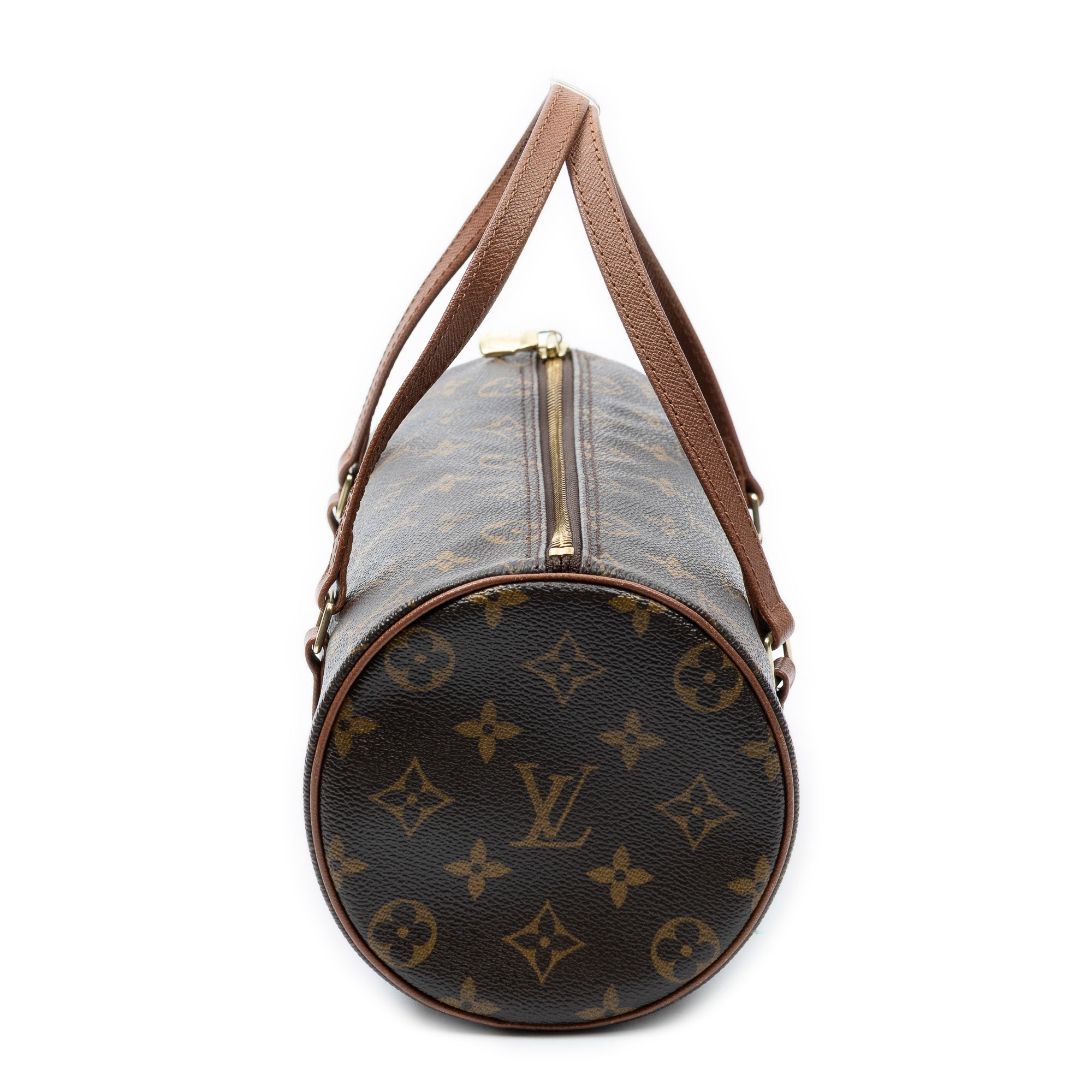 Handbag Papillon 26 Brown Monogram Canvas