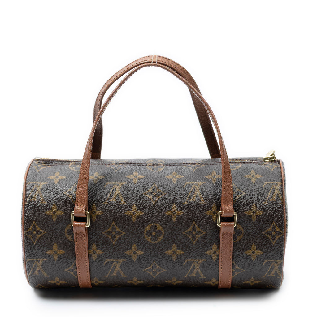 Handbag Papillon 26 Brown Monogram Canvas