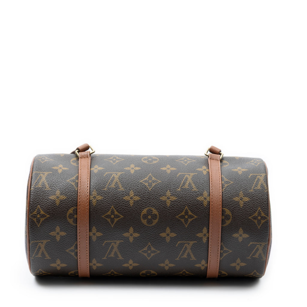 Handbag Papillon 26 Brown Monogram Canvas