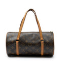 Handbag Papillon 26 Brown Monogram Canvas