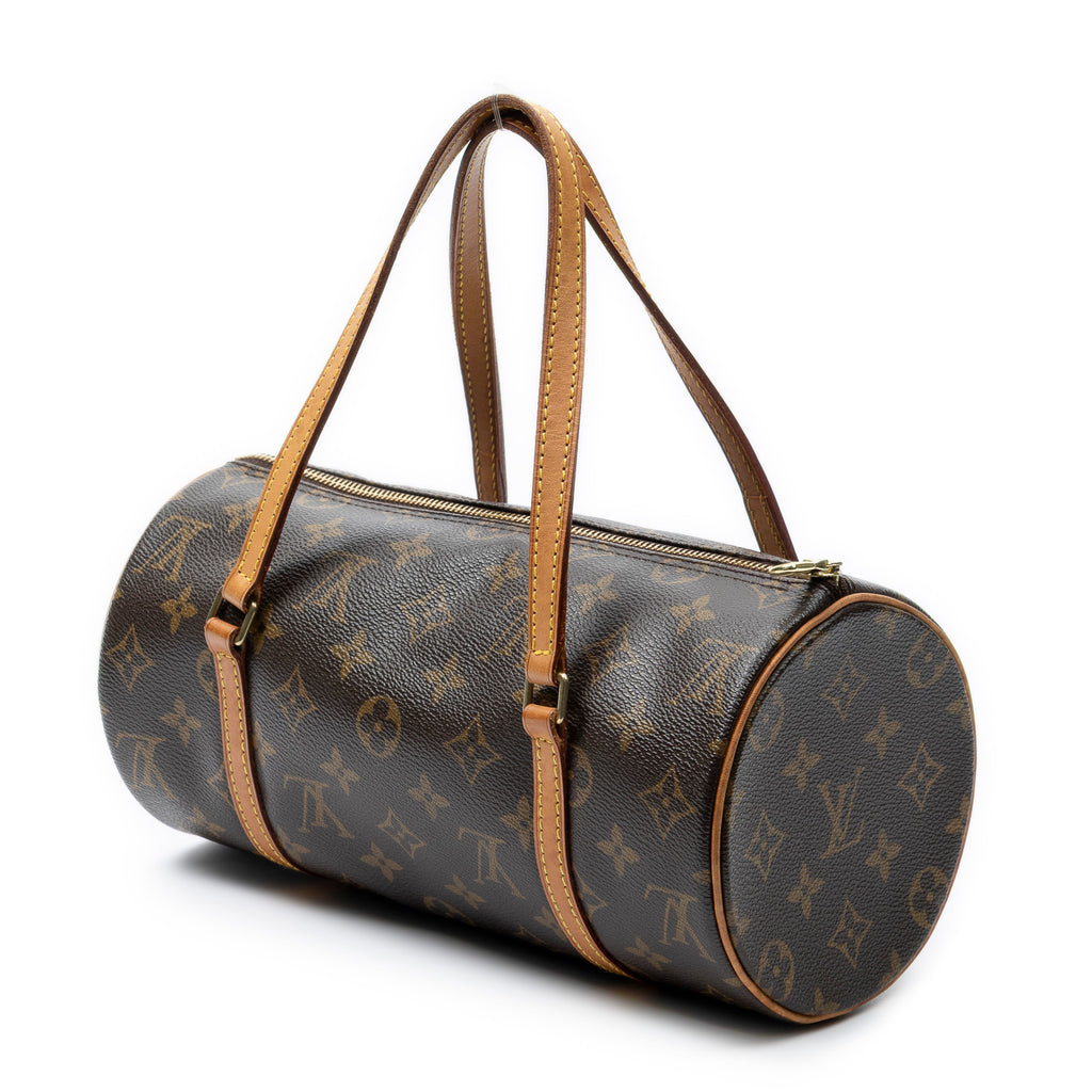 Handbag Papillon 26 Brown Monogram Canvas