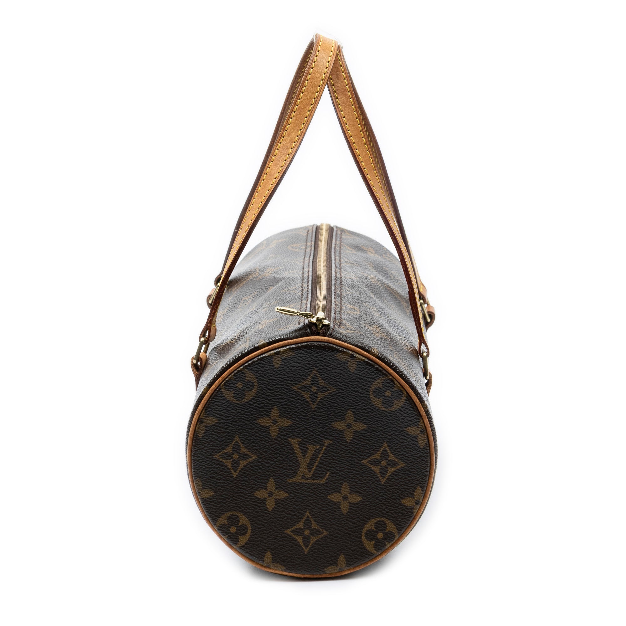 Handbag Papillon 26 Brown Monogram Canvas