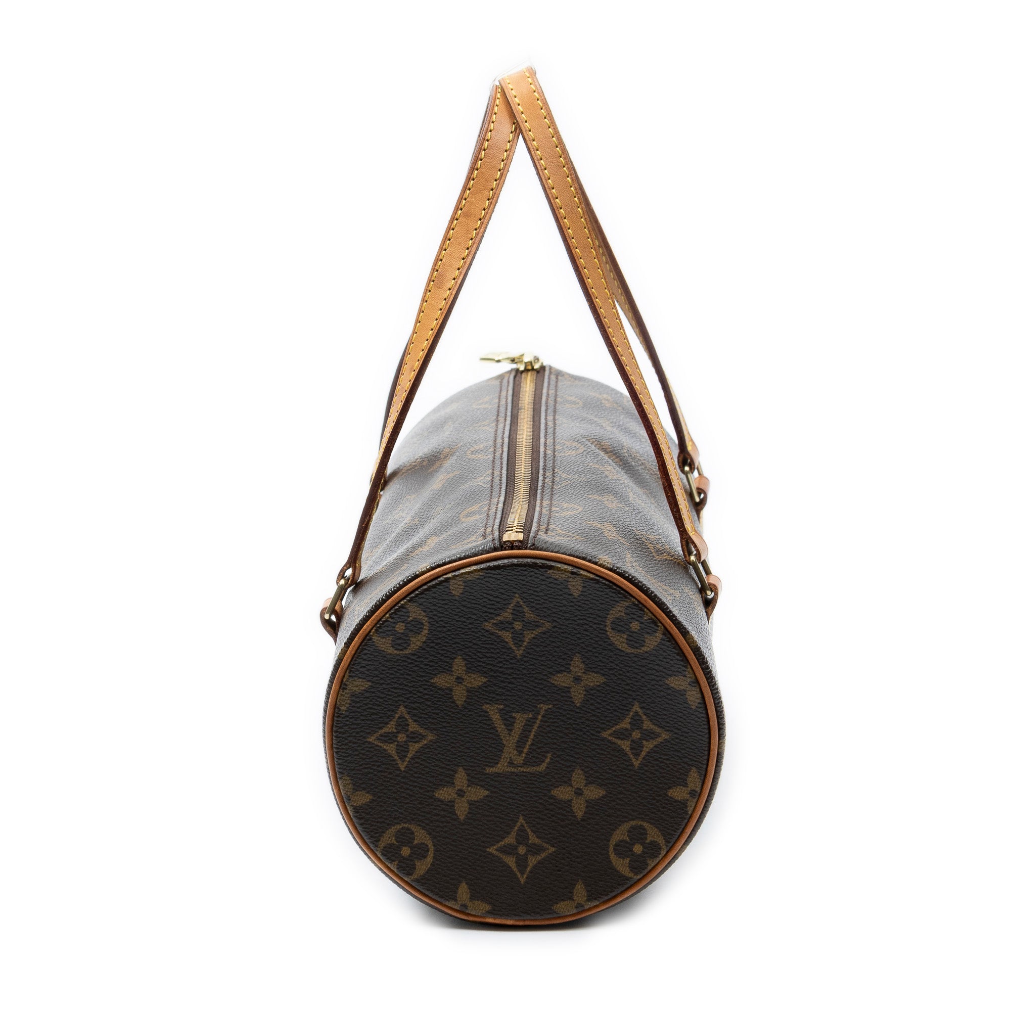 Handbag Papillon 26 Brown Monogram Canvas