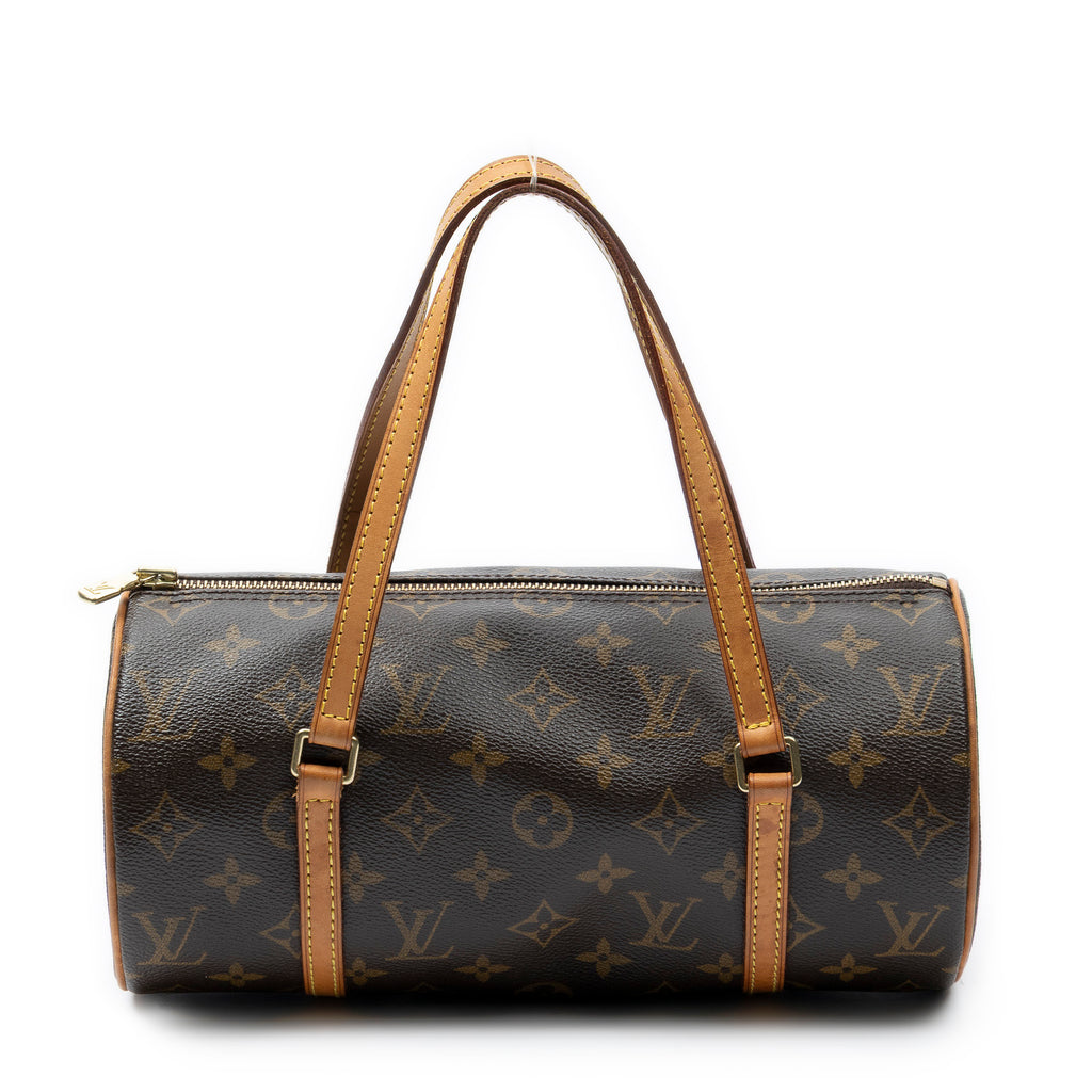 Handbag Papillon 26 Brown Monogram Canvas