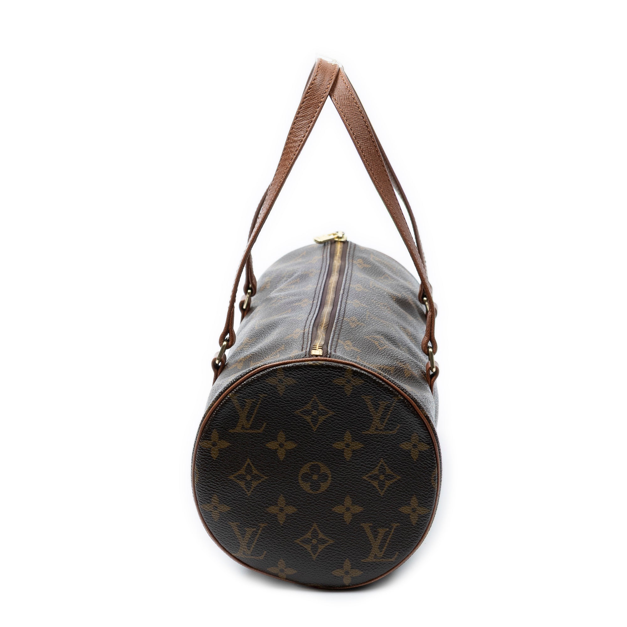 Handbag Papillon 30 Brown Monogram Canvas