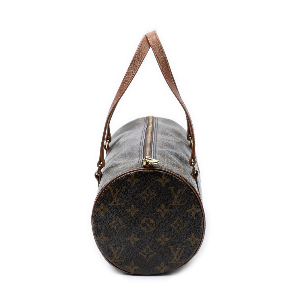 Handbag Papillon 30 Brown Monogram Canvas