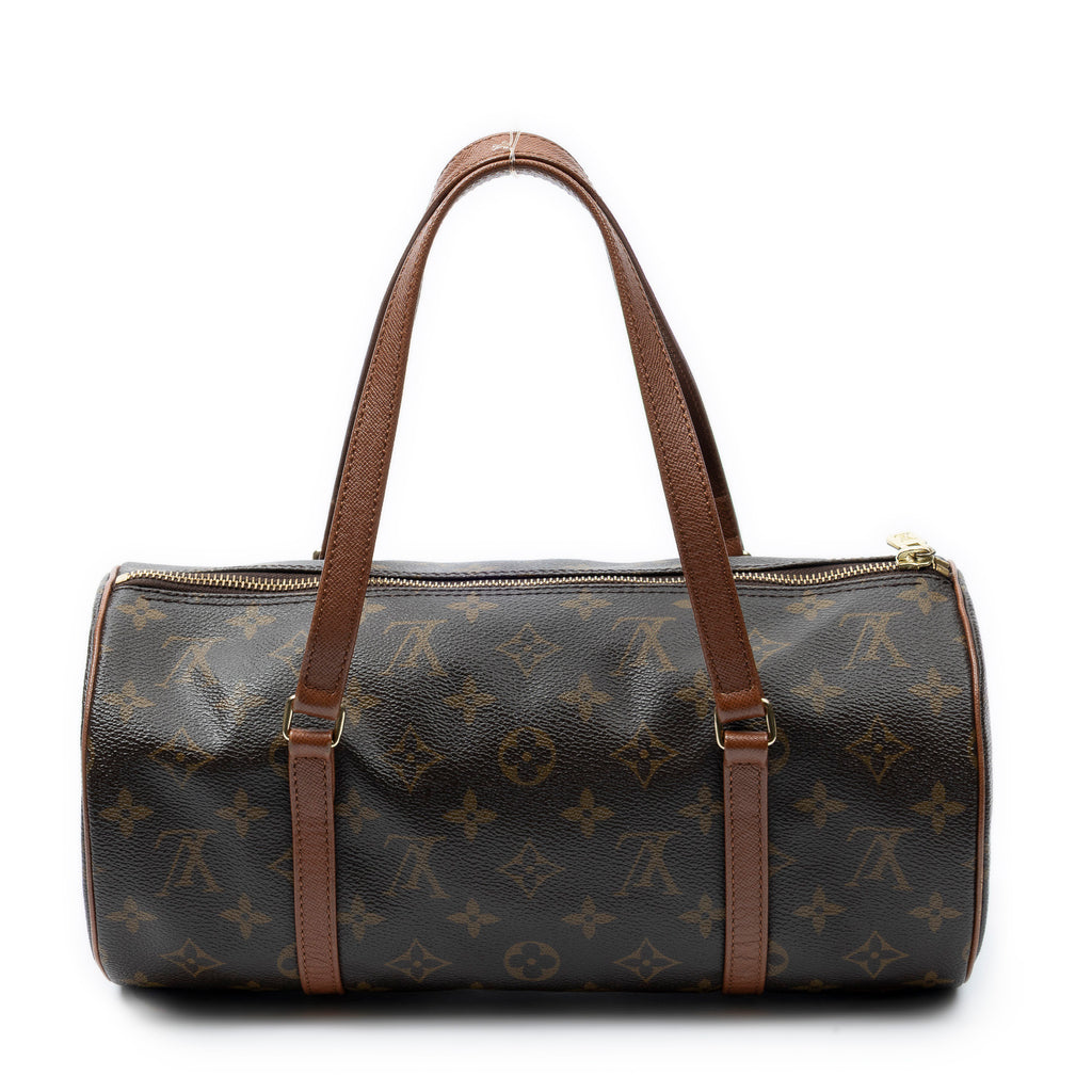 Handbag Papillon 30 Brown Monogram Canvas