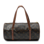 Handbag Papillon 30 Brown Monogram Canvas