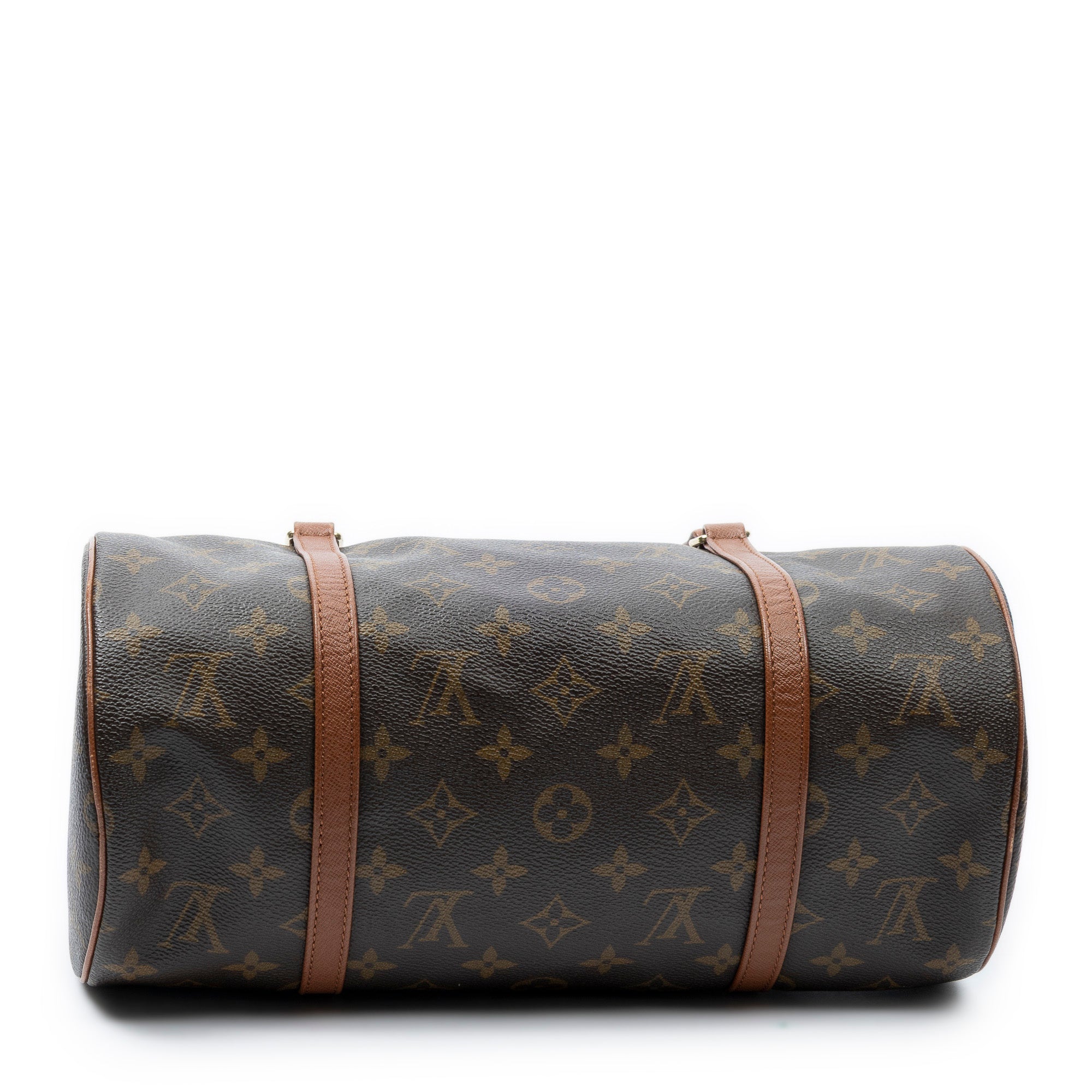 Handbag Papillon 30 Brown Monogram Canvas