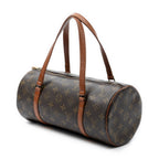 Handbag Papillon 30 Brown Monogram Canvas
