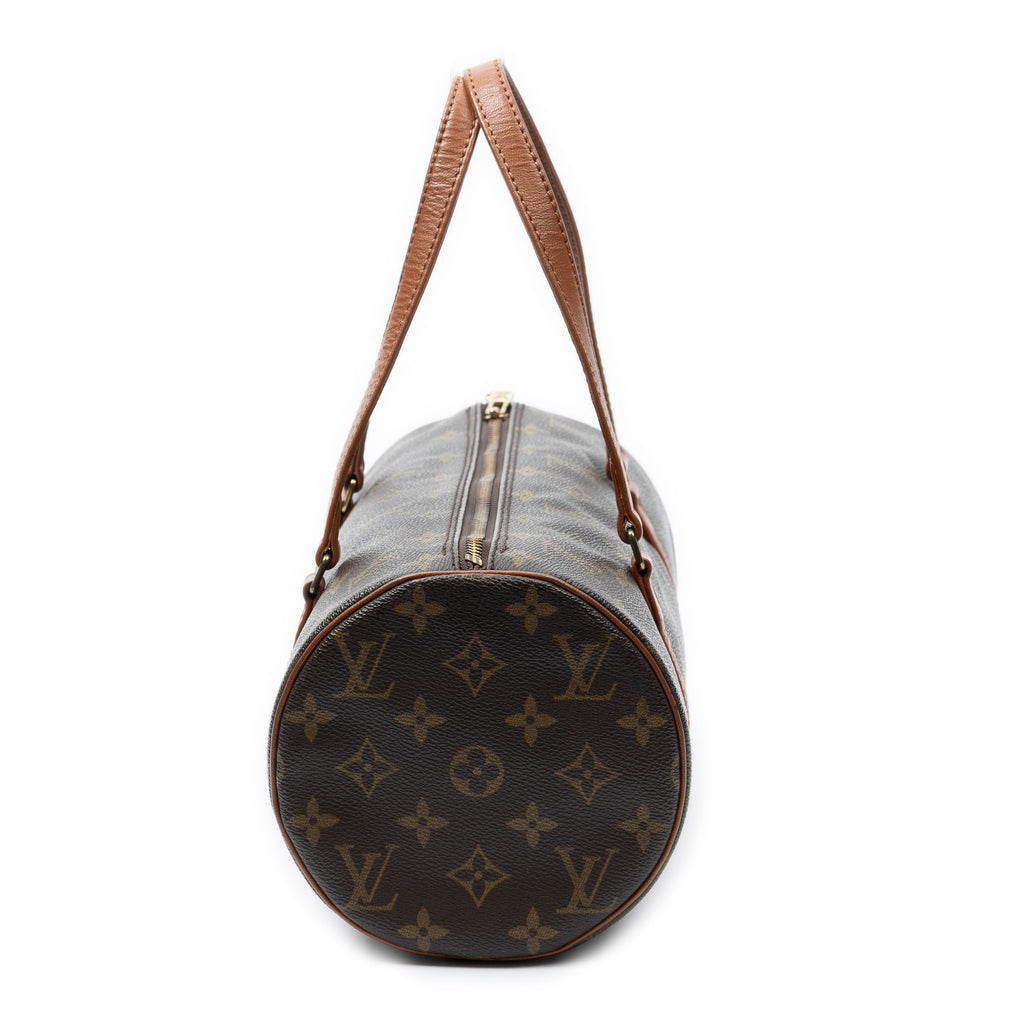 Handbag Papillon 30 Brown Monogram Canvas