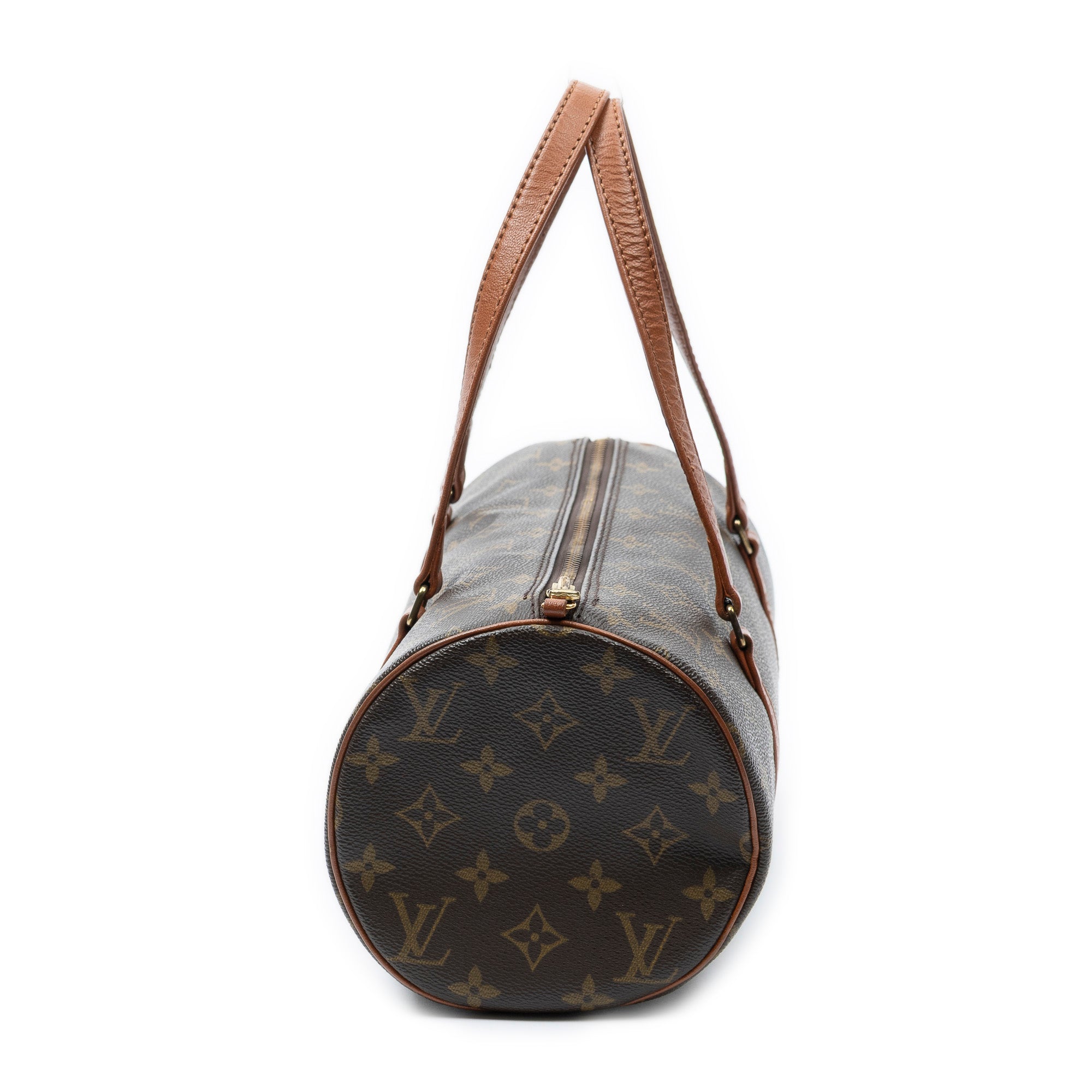 Handbag Papillon 30 Brown Monogram Canvas