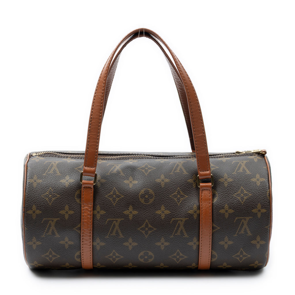 Handbag Papillon 30 Brown Monogram Canvas