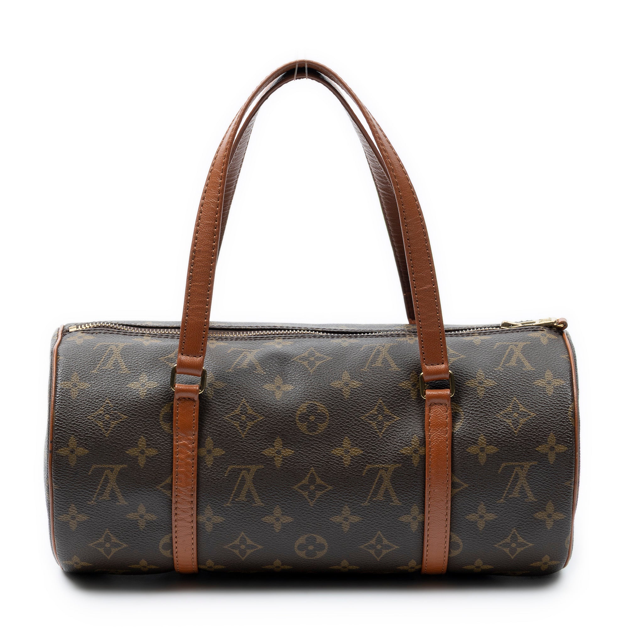 Handbag Papillon 30 Brown Monogram Canvas