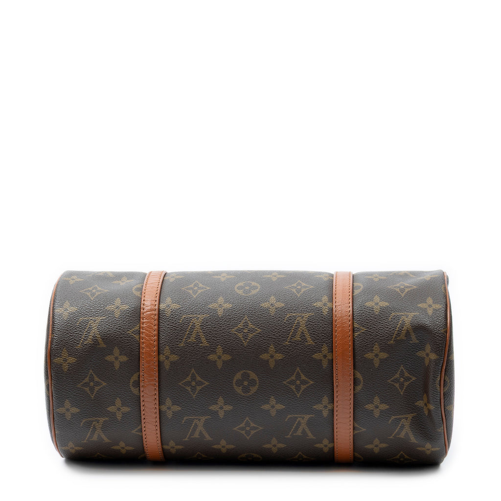 Handbag Papillon 30 Brown Monogram Canvas