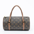 Handbag Papillon 26 Brown Monogram Canvas