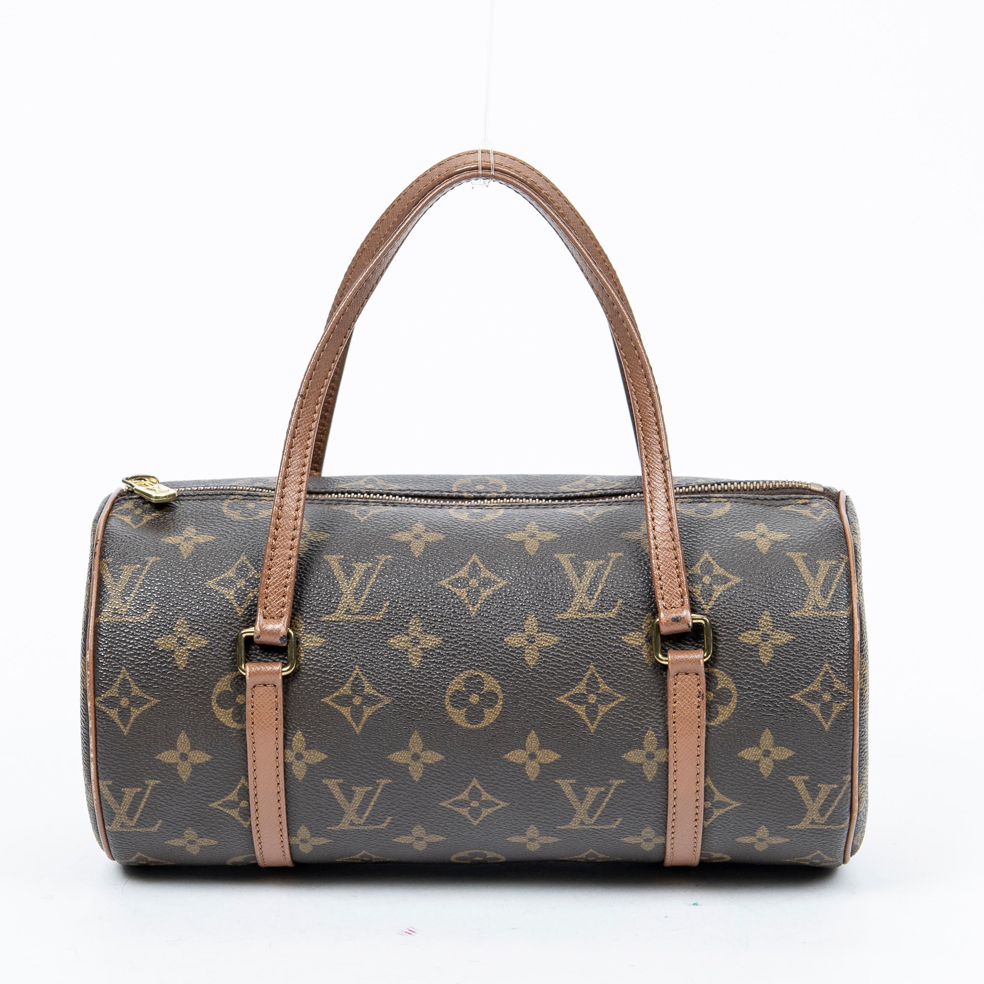Handbag Papillon 26 Brown Monogram Canvas