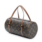 Handbag Papillon 26 Brown Monogram Canvas