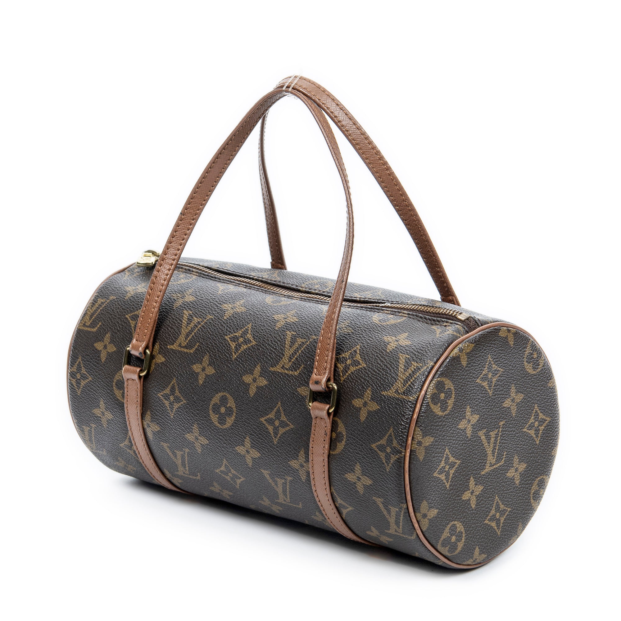 Handbag Papillon 26 Brown Monogram Canvas