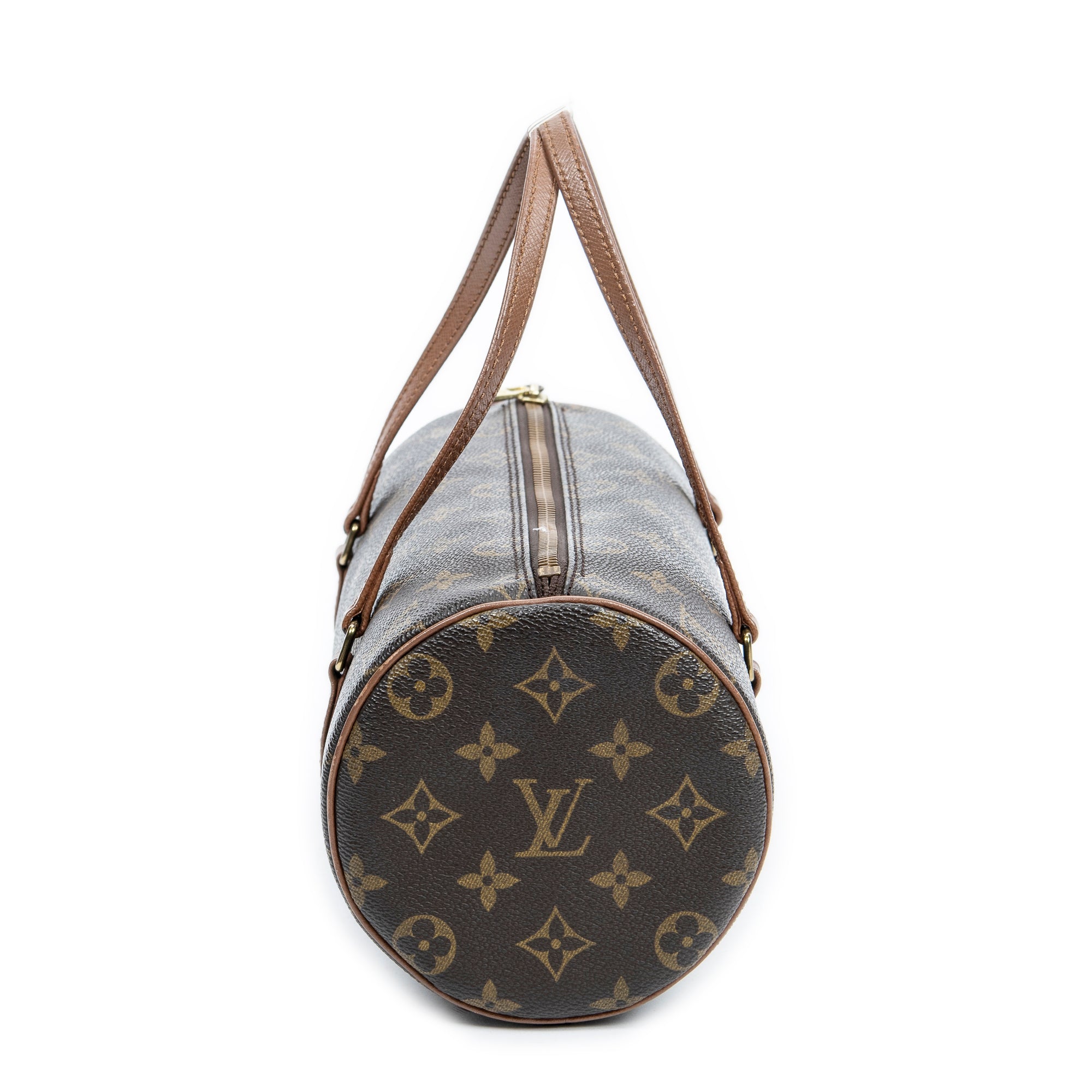 Handbag Papillon 26 Brown Monogram Canvas