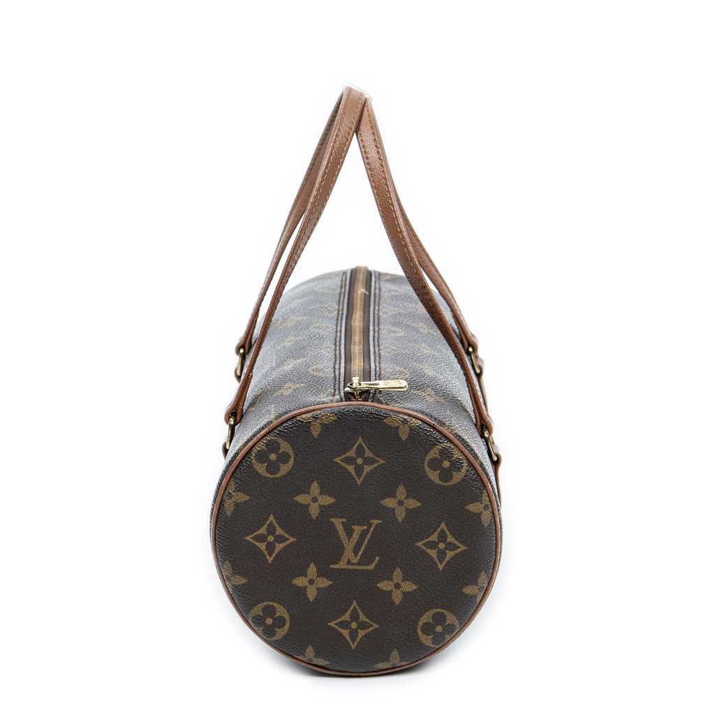 Handbag Papillon 26 Brown Monogram Canvas