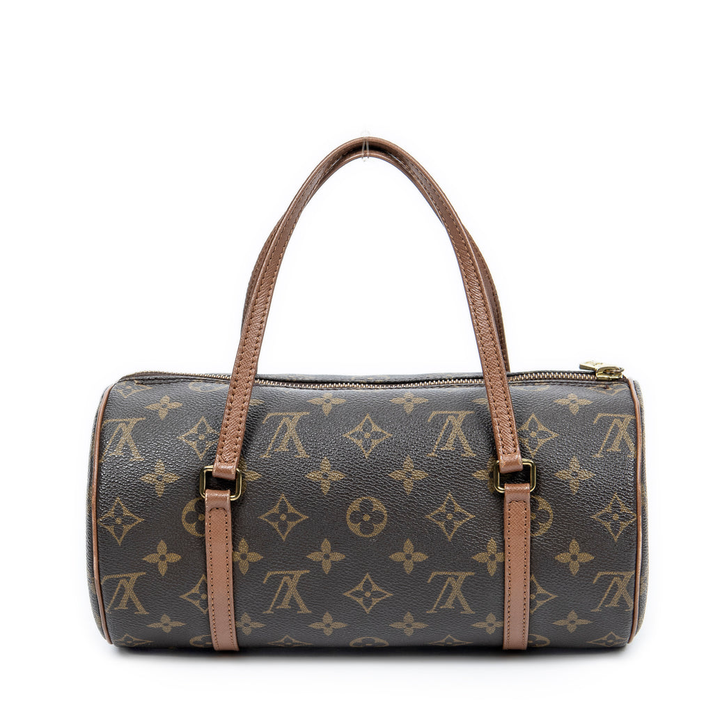 Handbag Papillon 26 Brown Monogram Canvas