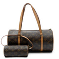 Handbag Papillon 30 Brown Monogram Canvas