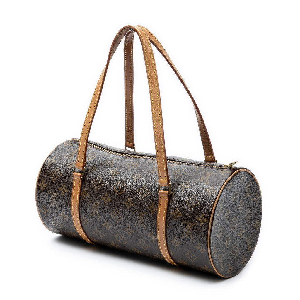 Handbag Papillon 30 Brown Monogram Canvas