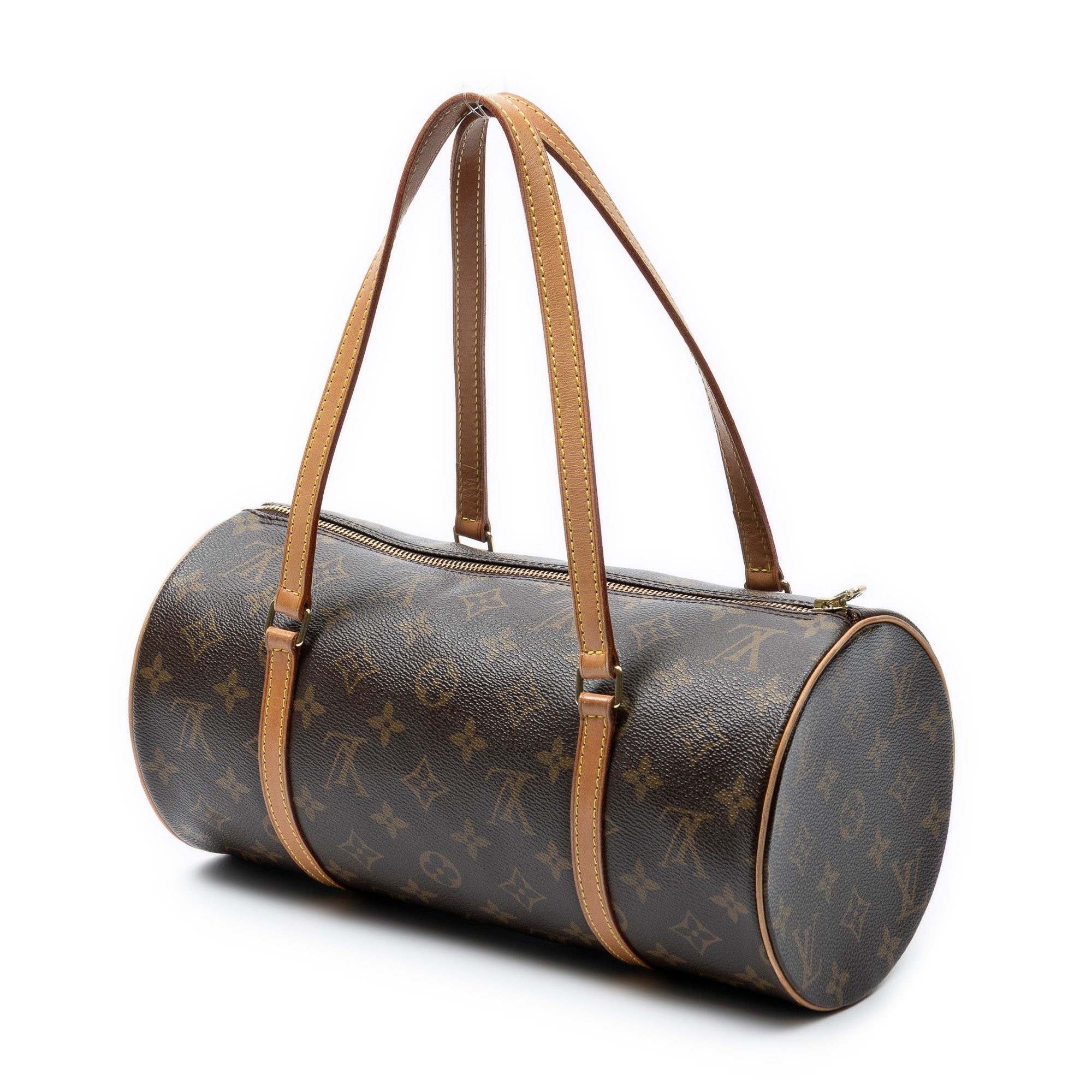 Handbag Papillon 30 Brown Monogram Canvas