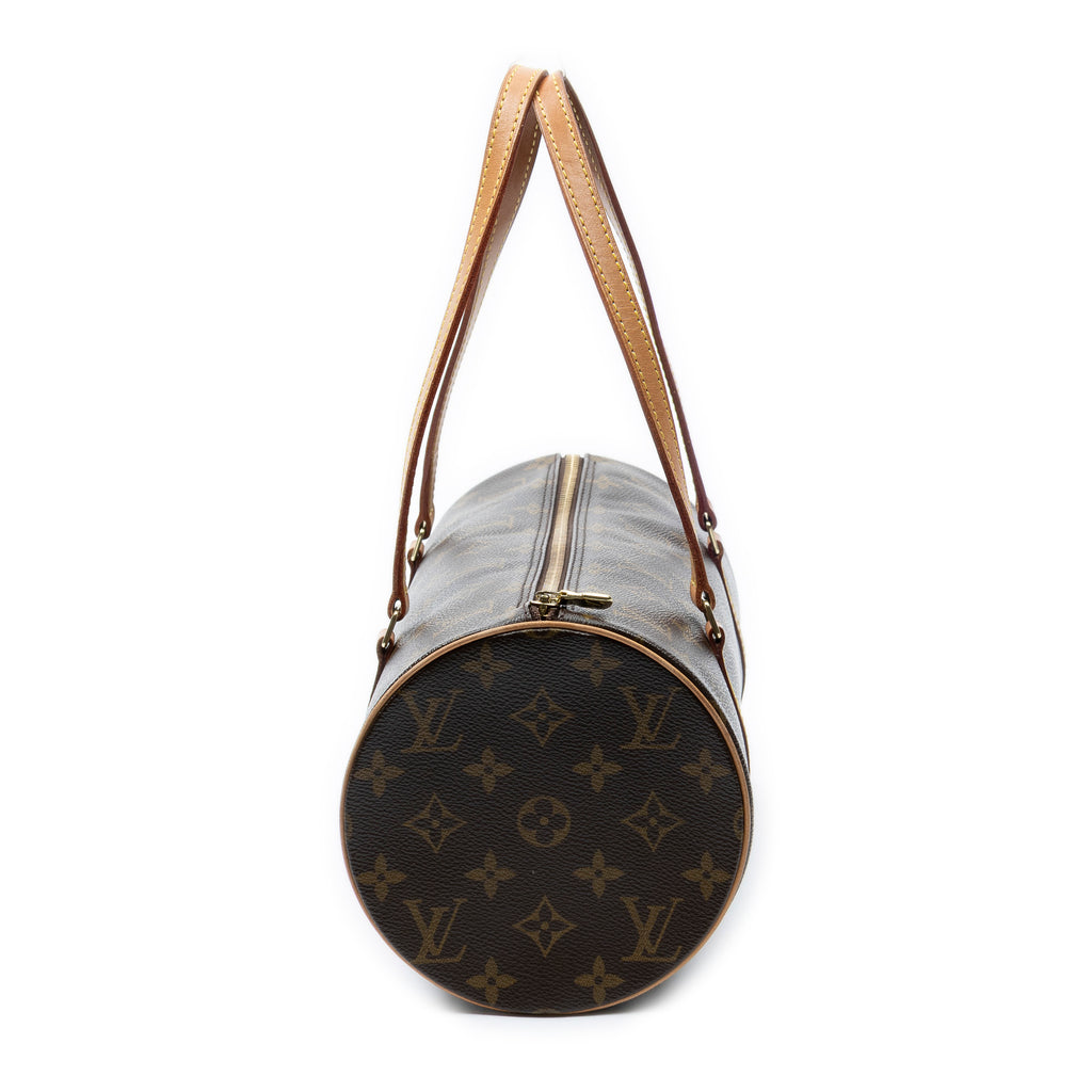 Handbag Papillon 30 Brown Monogram Canvas