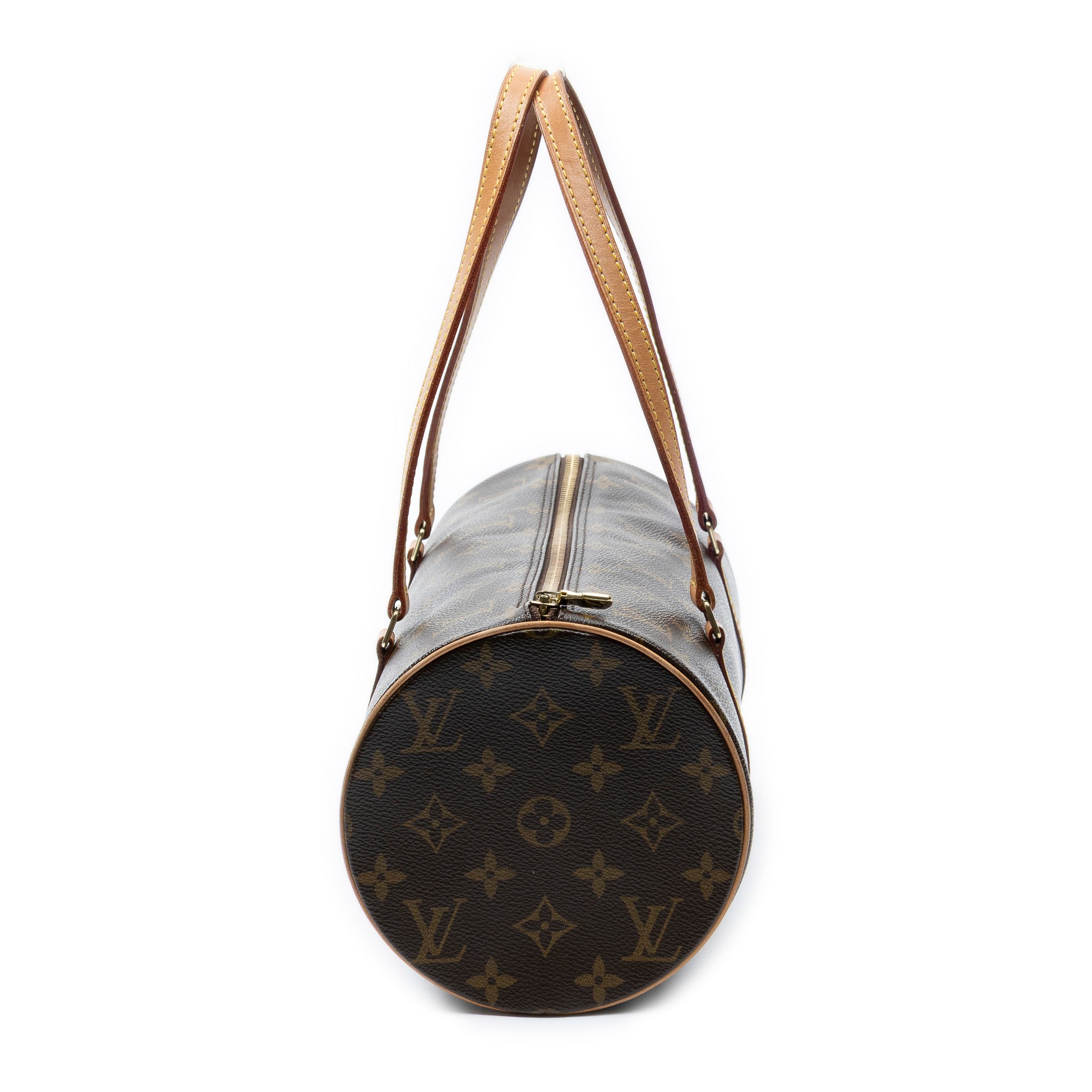 Handbag Papillon 30 Brown Monogram Canvas