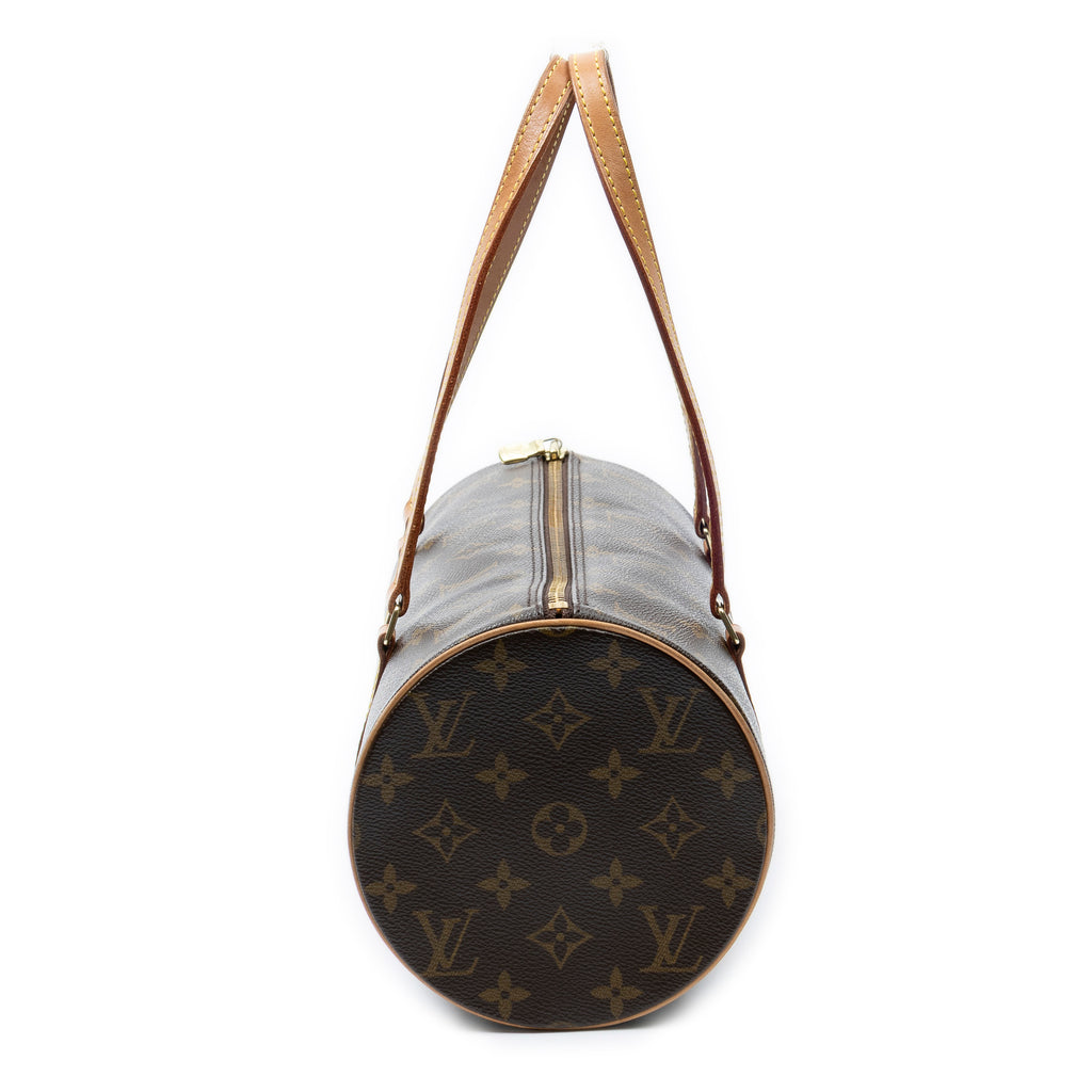 Handbag Papillon 30 Brown Monogram Canvas