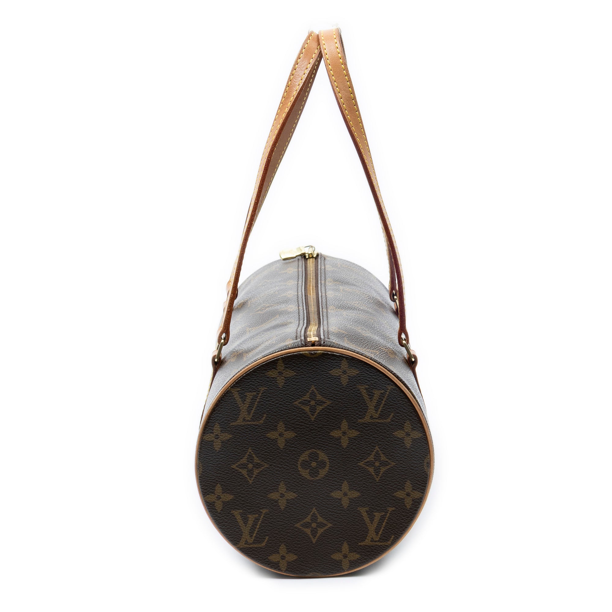 Handbag Papillon 30 Brown Monogram Canvas