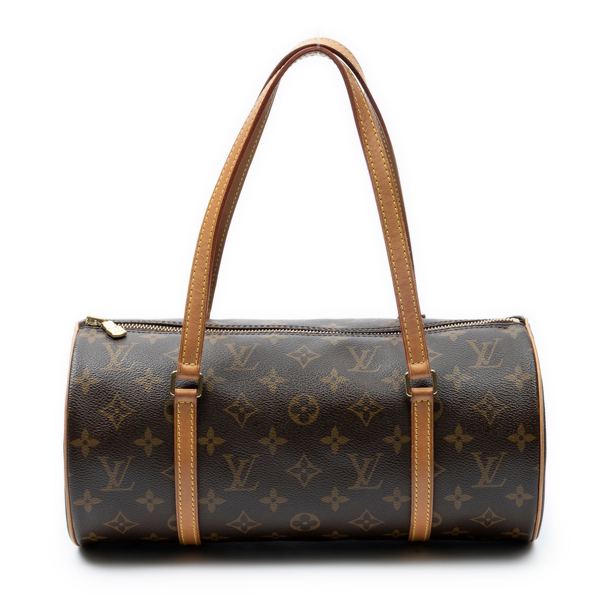 Handbag Papillon 30 Brown Monogram Canvas