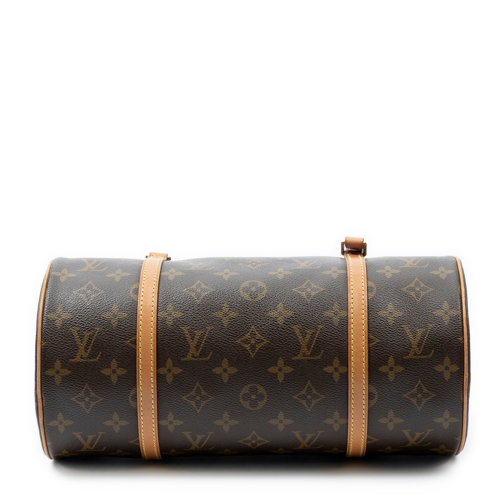 Handbag Papillon 30 Brown Monogram Canvas