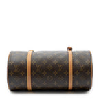 Handbag Papillon 30 Brown Monogram Canvas