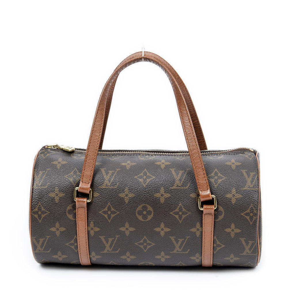 Handbag Papillon 26 Brown Monogram Canvas