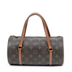 Handbag Papillon 26 Brown Monogram Canvas