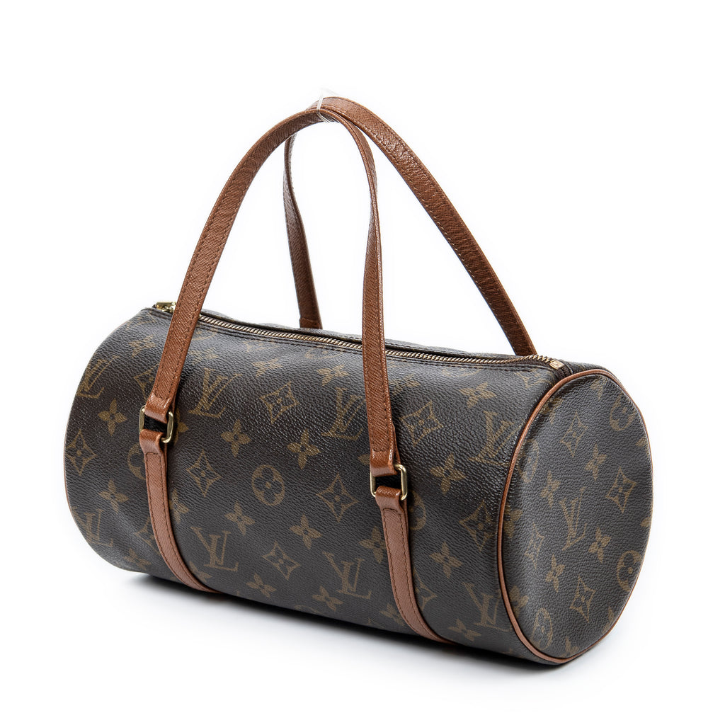 Handbag Papillon 26 Brown Monogram Canvas
