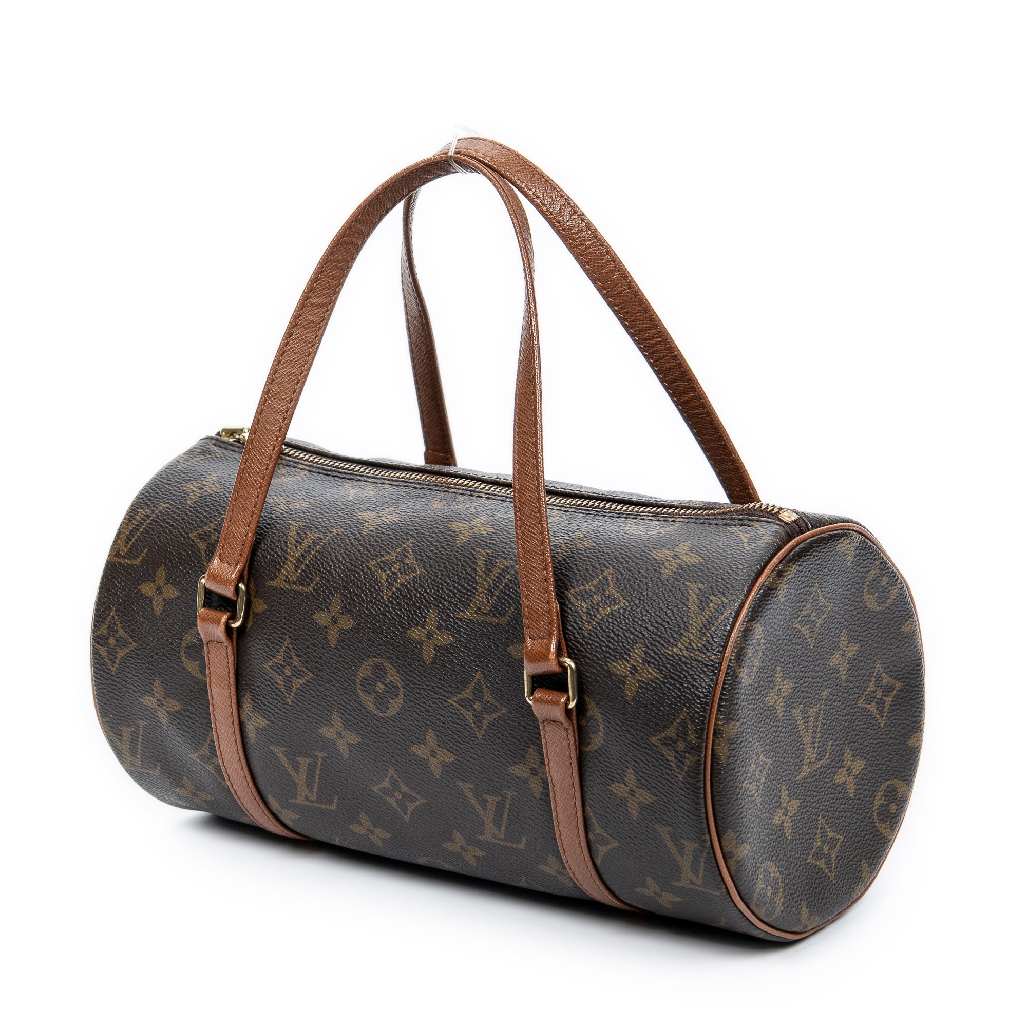 Handbag Papillon 26 Brown Monogram Canvas